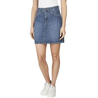 Pepe Jeans Mini High Waist Denim Short Rock - Denim 4F0 - XS