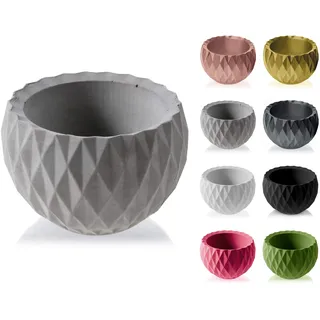 CONCRETTE Blumentopf Blumenkübel Zement-Pflanzkübel Übertopf aus Beton Bauble Ø 7 cm/Ø 7,6 cm | 17 Farben