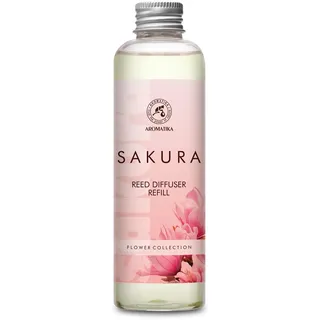 Raumduft Nachfüllflasche Sakura 200ml – Raumerfrischer – Blumig und Langanhaltender Raumduft – Aroma Diffuser – Aromatherapie – Raumbeduftung - Reed Diffuser Refill