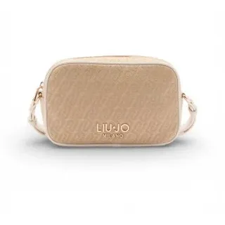 Liu Jo für Damen. AA6137 T378A Kleine Umhängetasche aus beigem Jacquard (OSFA), Lässig, Polyester