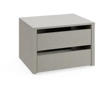 Rauch Möbel Zubehör, Schubladeneinsatz mit 2 Schubladen für Elementbreite 65 cm, Farbe Texline Leinenoptik, Maße 58x39x45cm