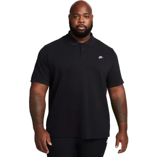 Nike Herren Poloshirt Club Short Sleeve Polo FB3894-010 L - Black/White - L