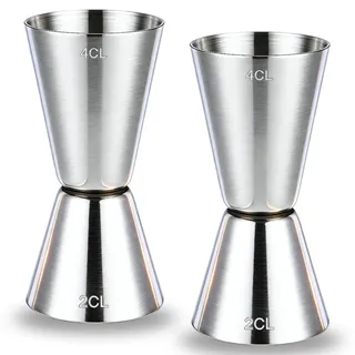 Cocktail-Messbecher 2/4 cl aus Edelstahl
