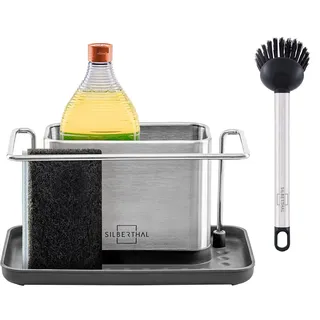 SILBERTHAL Spülbecken Organizer - Edelstahl - Für Spülmittel und Schwämme - Ordnung Küche