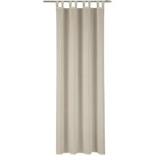 Sehlbach Fertiggardine mit Schlaufen, Effekten, Beige, 135 x 245 cm Gardinen, Lichtdurchlässig, Blickdicht, Einfache Dekoration, Öko-Tex Zertifiziert, Vielseitig Kombinierbar