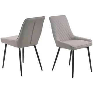 Möbilia Polsterstuhl grau Textil