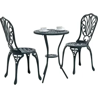 vidaXL Garten Bistro Set 3 pcs Grün Aluminium - Grün