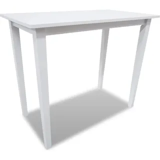 vidaXL Stehtisch und 4 Barhocker Holz Weiß - Weiß