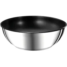 Tefal Ingenio Preference Wok-Pfanne, 26 cm, stapelbar, Edelstahl, sichere Antihaftbeschichtung, Induktion, vielseitig einsetzbar, platzsparend, Temperaturanzeige, L9737702