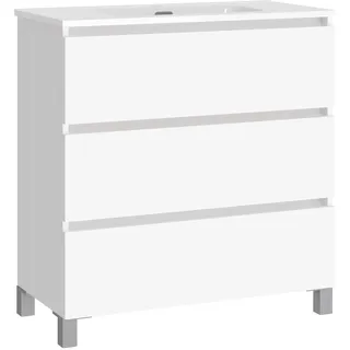 Baikal Natur eingebettet, Holz Melamin, 16 mm, weiß, 80 cm