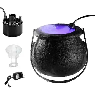 KKPLZZ Halloween-Nebelmaschine, Hexenkessel mit Farbwechsel, 12 LED-Licht, Halloween-Hexenkessel, Nebelmaschine, Nebelmaschine Halloween-Partydekorationen
