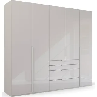 ORANGE Kleiderschrank Purisma 251 x 223 cm Glas Seidengrau