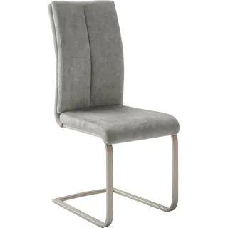 MCA Furniture Hudson Freischwinger Polyester grau 4er Set