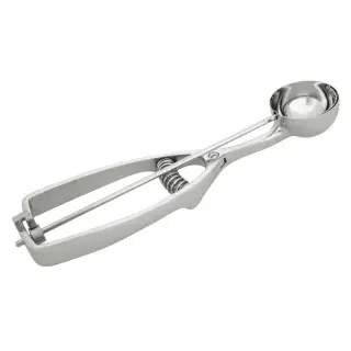 SCHNEIDER Eisportionierer aus rostfreiem Stahl, rund, Eislöffel aus rostfreiem Edelstahl, Volumen: 1/30 l