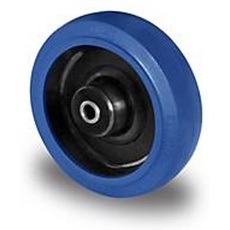 CASCOO Einbaurad R4F1, mit Rad-ø 100 mm x B 35 mm, Polyamid-Felge, Elastik-Lauffläche, blau, Rollenlager, bis 150 kg
