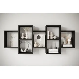 Home Affaire Wandregal Trio Hängeregal 160,8 x 18 x 65 cm Schwarz