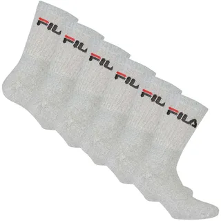 Kurzsocken FILA "Socken 3er Pack", Damen, Gr. 39-42, grau, Obermaterial: 70% Baumwolle CO. 29% Polyester PES. 1% Elasthan EL., Socken Kurzsocken
