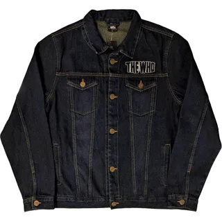 The Who - "Long Live Rock" Jeansjacke für Herren/Damen Uni RO5028 (XXL) (Blaues Denim) - Schwarz