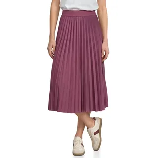 Street One Midirock aus Mesh in Plisséestruktur Dark Clouded Blush 42
