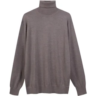 Diana Studio, Pullover Stehkragen Beige Herren, 100% Merinowolle, Uni, Lange Ärmel, Größe L, Regular Fit