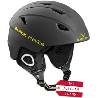 Black Crevice Skihelm Kitzbühel, 9, 5 Größen, BCR143764 (Schwarz/Gelb, M)