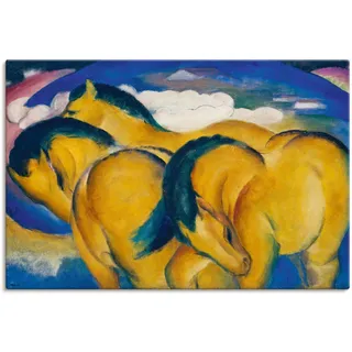 Artland Wandbild »Die kleinen gelben Pferde. 1912« Haustiere 1 Stk. tlg. als Alubild, Leinwandbild in verschied. Größen, gelb
