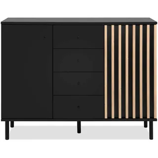 Finori Monza 118 x 90 x 40 cm Schwarz / Artisan Oak