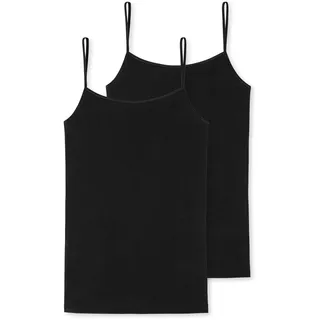 SCHIESSER Damen Unterhemd 2er Pack - Single Jersey, Serie 95/5 uni Schwarz 3XL