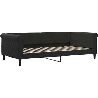 vidaXL Tagesbett Schwarz 100x200 cm Samt - Schwarz