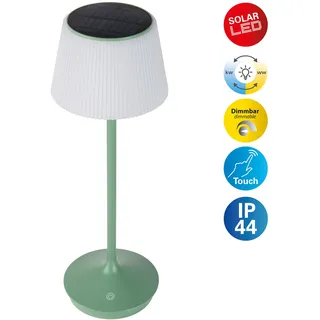 näve LED Tischleuchte »Solarleuchte / Akkuleuchte "EMMI"« LED-Modul 1 Stk. Kaltweiß   Neutralweiß   Warmweiß Solarbetrieb, Akkubetrieb, CCT, Berührungssensor, Akkutischleuchte, grün
