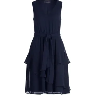 Cocktailkleid VERA MONT "Cocktailkleid mit Volant", Damen, Gr. 34, EURO, blau (night sky), Obermaterial: 100% Polyester Pol. recyc.., Kleider Cocktailkleid