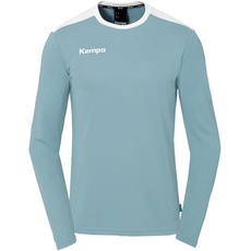 Kempa Unisex Emotion 27 Langarmshirt Sweatshirt, Aqua/Weiß, 3XL EU