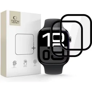 TECH-PROTECT Glass Flex+ 2-pack Hybrid Glass for Apple Watch 10 46mm - Black