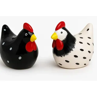Salz- und Pfefferstreuer Set im Hühner-Design – dekoratives Tisch-Accessoire – Keramik (8,5 x 6 cm)
