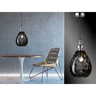 Kleine LED Pendelleuchte Rauchglas Lampenschirm über Esstisch hängend Esszimmer