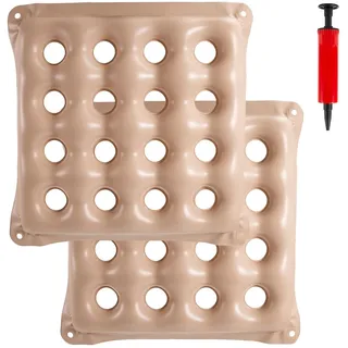 TJHDSF 2 Stück Aufblasbares Sitzkissen mit Luftpumpe,Sitzring Hämorrhoiden,Hämorrhoiden Sitzkissen,Sitzring Steißbein Entlastung,orthopädisches sitzkissens,für Steißbein Dekubitus Rollstühle Sitzring