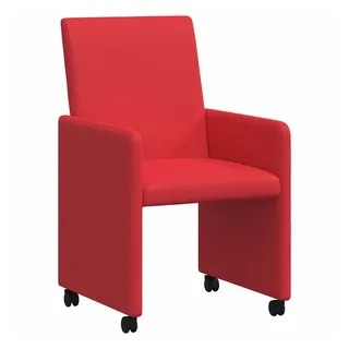 vidaXL Esszimmerstuhl Kunstleder Rot 2 Stk