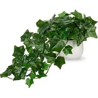 Keramische Steckpflanze im Stil der Monstera-Art – Dekorative Mini-Topfpflanze für Innen- und Außenräume – Perfekte Zierpflanze für Wohnbereich, Büro, Badezimmer und Essbereich - Weiß