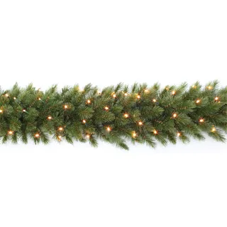Triumph Tree Forest Frosted Weihnachtsgirlande mit LED-Beleuchtung - L180 cm - Grün - Grün