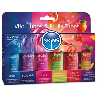 SKINS Condoms Skins Vital & Fruity Lubes Gleitgel-Set