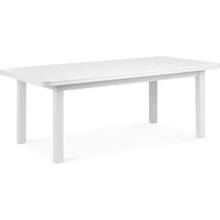 Konsimo Esstisch Esszimmertisch Küchentisch rechteckig "COSPE", Weiß, Furnier, Modern, 200-300x76,5x100 cm - Weiß