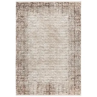 OBSESSION Teppich My Memphis beige, B:200cm H:8mm L:290cm, Polyester, Teppiche, Teppich, modernes 3D-Design, mit Bordüre und Fransen