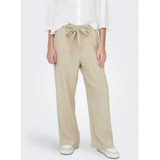 Jdy Damen Jdysay Mw Linen Belt Pant WVN Noos Leinenhose, Oatmeal/Detail:Melange, 38 EU