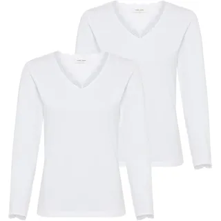 Ysabel Mora »BASIC COLLECTION COTTON WITH LACE« 2er Pack, das perfekte Basic-Longsleeve für jeden Tag