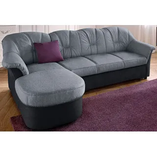 DOMO collection Ecksofa »Flores Schlafsofa, B/T/H: 233/142/86 cm, L-Form«, wahlweise mit Bettfunktion, wahlweise mit Federkern, auch in Leder silberfarben),