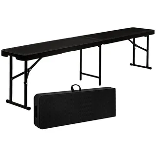 AMANKA Bierbank 184 x 30 x 43 cm Schwarz