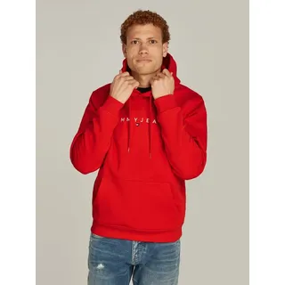 Tommy Jeans Plus Kapuzensweatshirt »TJM REG LINEAR LOGO HOODIE EXT«, hoher Tragekomfort, Große Größen, rot