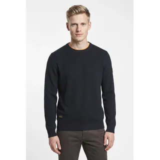 Strickpullover CAMEL ACTIVE, Herren, Gr. S, schwarz (schwarz navy), Strick, Obermaterial: 100% Baumwolle, unifarben, normal hüftbedeckend, Rundhals, Bündchen, Pullover Strickpullover, unifarben und aus reiner Baumwolle
