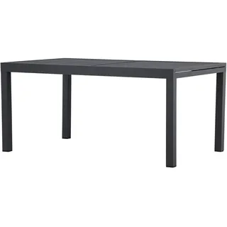 VCM Capo Gartentisch 160-240 x 100 x 75 cm Schwarz/Grau