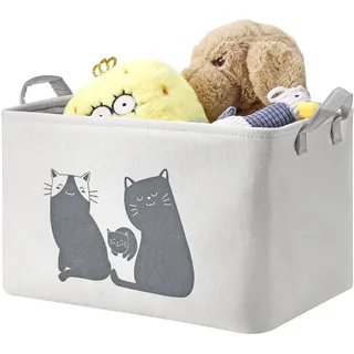 Navaris Faltbarer Wäschekorb Kinderzimmer - Robust und Stabil - Aufbewahrungskorb Kinder - Ideal für Spielzeug und Wäsche - Wäschekorb Kinder - Niedliches Design